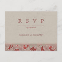 Kraft red Lace rustikale Landhochzeit UAWG