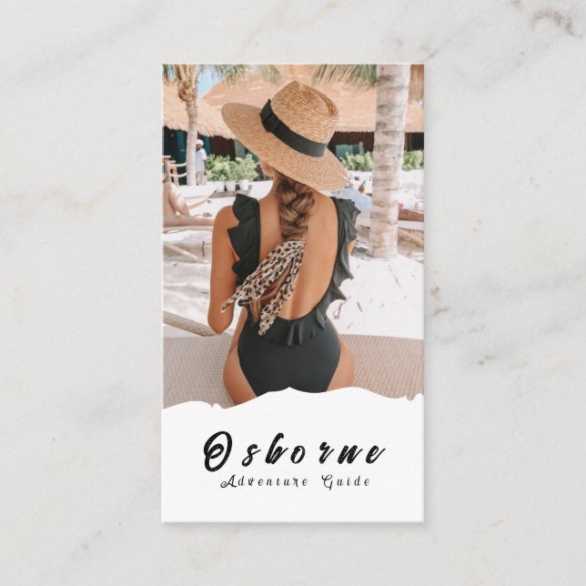 Kraft Rocky Mountain Adventure Guide Business Card Visitenkarte (Vorderseite)