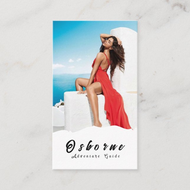 Kraft Rocky Mountain Adventure Guide Business Card Visitenkarte (Vorderseite)