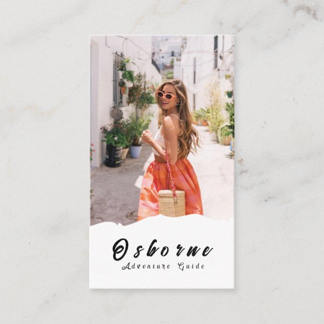 Kraft Rocky Mountain Adventure Guide Business Card Visitenkarte (Vorderseite)