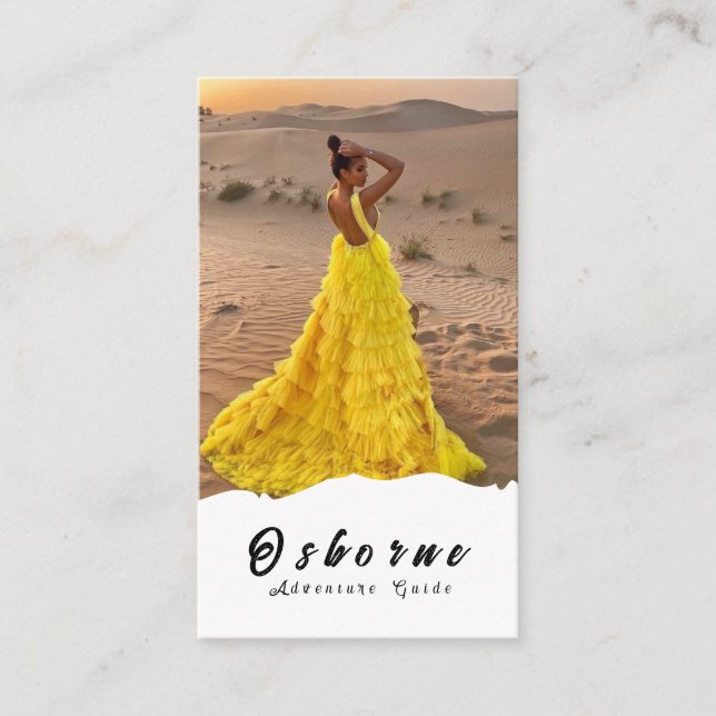 Kraft Rocky Mountain Adventure Guide Business Card Visitenkarte (Vorderseite)