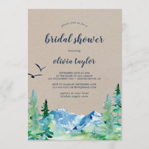 Kraft Rocky Mountain Brautparty Einladung