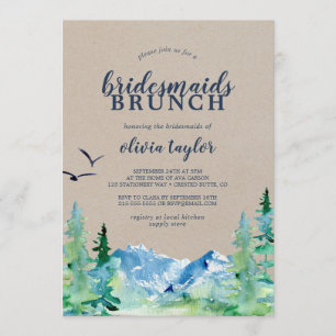 Kraft Rocky Mountain Bridesmaids Brunch Einladung