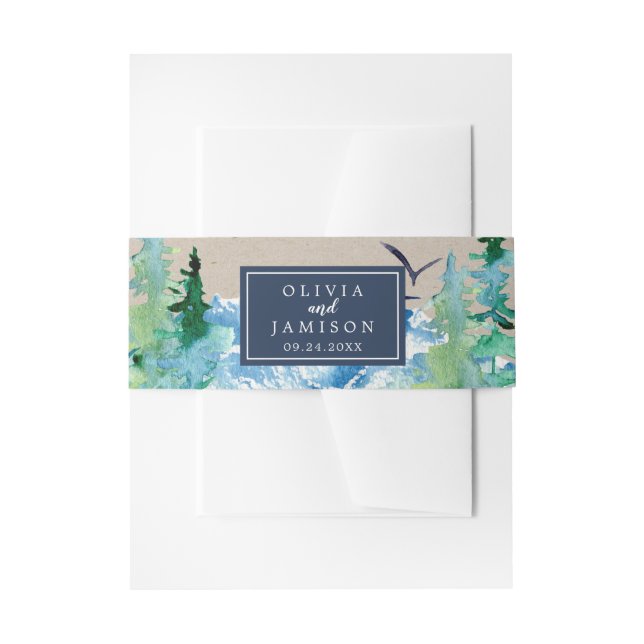 Kraft Rocky Mountain Wedding Bly Band (Vorderseite Beispiel)