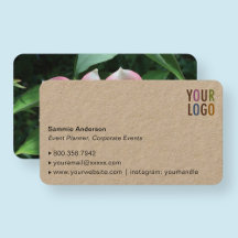 Kraft Rounded Corner Business Cards mit Foto