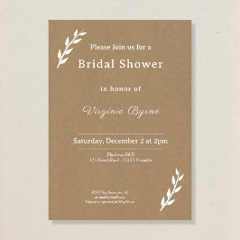 Kraft & Rustic Bridal Shower Invitation Einladung