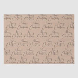 Kraft Rustic Frohe Weihnachtsschrift Seidenpapier
