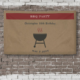 Kraft & Rustikale GRILLEN Party Geburtstag Banner