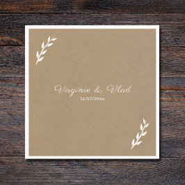 Kraft & Rustikale Hochzeit Napkins Serviette