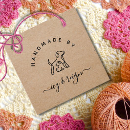 Kraft Schrift benutzerdefiniertes Logo Handmade by Geschenkanhänger