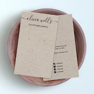 Kraft Signature Script Earring Display Business Ca Visitenkarte