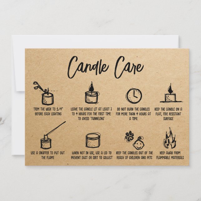 Kraft Simple Candle Care Vielen Dank Logo hinzufüg Dankeskarte (Vorderseite)