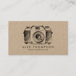 Kraft Sketch Camera Fotograf Business Card Visitenkarte