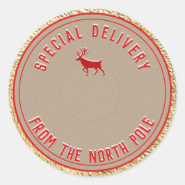 Kraft Sonderlieferung aus dem Nordpol Gold Runder Aufkleber