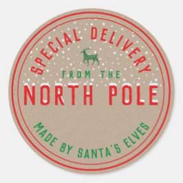 Kraft Sonderlieferung aus dem Nordpol Runder Aufkleber