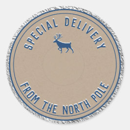 Kraft Sonderlieferung aus dem Nordpol-Silber Runder Aufkleber