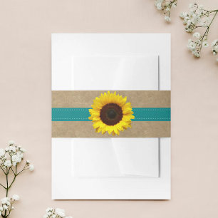 Kraft-, Spitzen- und Sonnenblumen-Kollektion - Aqu Einladungsbanderole