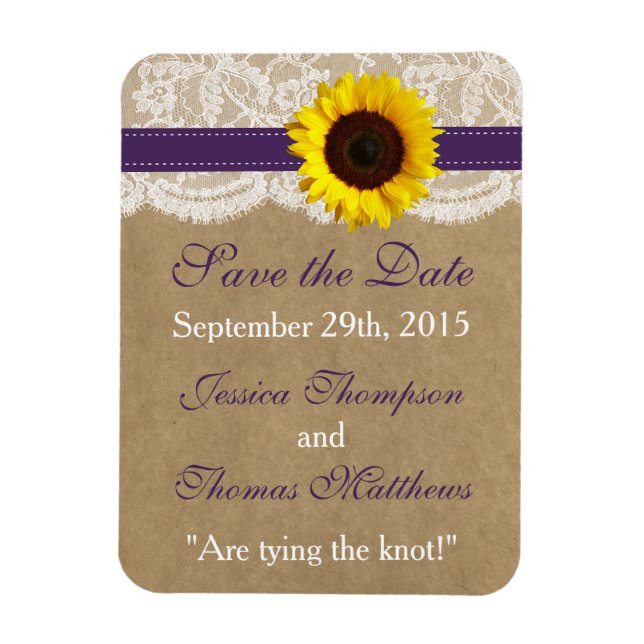 Kraft-, Spitzen- und Sonnenblumen-Kollektion - Lil Magnet (Vertikal)