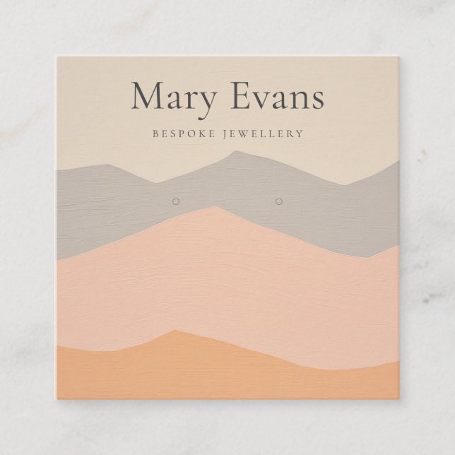 Kraft Stil Pastellgebirge Earring Display Karte (Vorderseite)