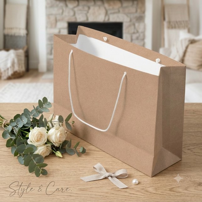 Kraft Style Große Geschenktüte Charmante Geschenkv (Kraft Style Large Gift Bag Charming Gift Packaging)