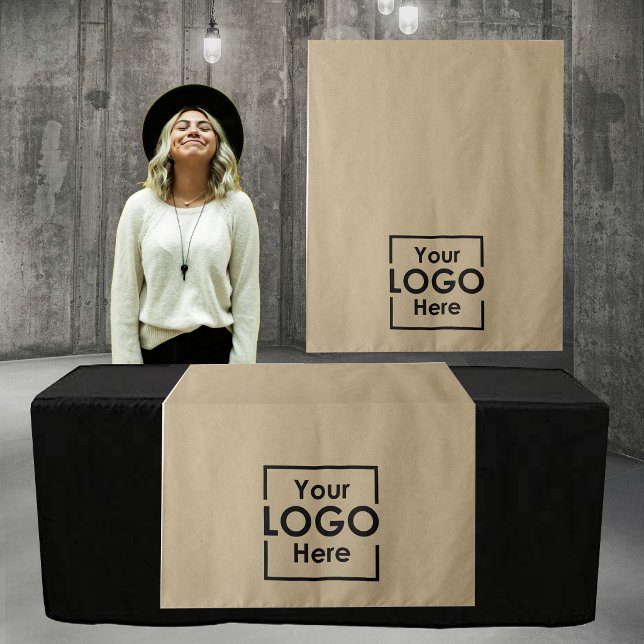 Kraft Table Runner Banner Business Logo Events Wandteppich (Kraft Table Runner Banner Business Logo Events Tapestry)