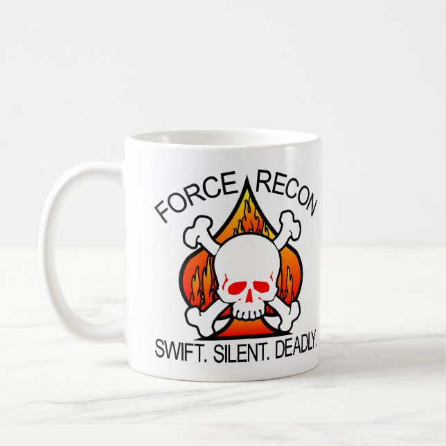 Kraft-überholter Schädel Kaffeetasse (Links)