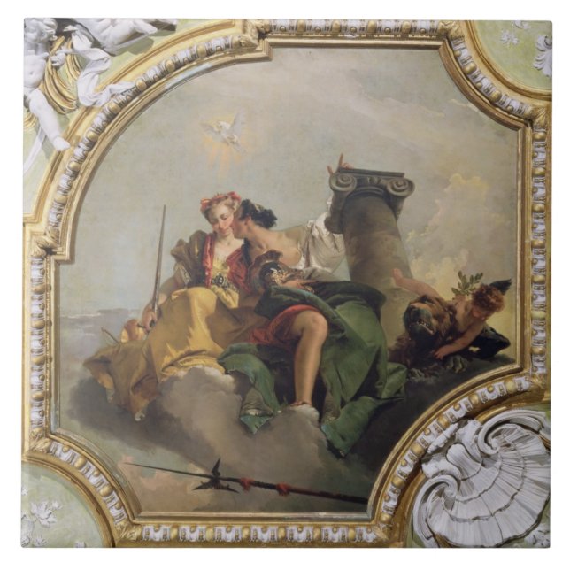 Kraft und Gerechtigkeit, vom 'Sala Capitolare Fliese (Vorderseite)