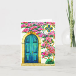 Kraft und Schönheit - Antiquitätentüre Feiertagskarte