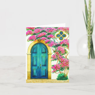 Kraft und Schönheit - Antiquitätentüre Feiertagskarte