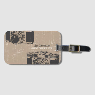 Kraft Vintag Grunge Camera Fotografy Business C Gepäckanhänger