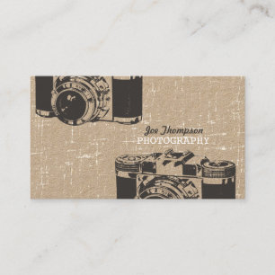 Kraft Vintage Grunge Kamera Fotografie Visitenkarte
