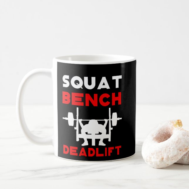 Kraftanhebende Sitzbank Deadlift Kaffeetasse (Mit Donut)