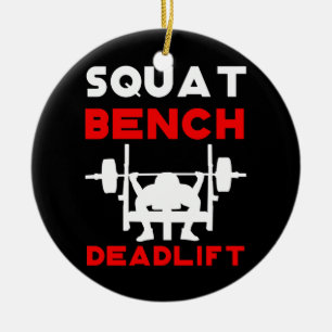Kraftanhebende Sitzbank Deadlift Keramik Ornament