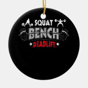 Kraftanhebende Sitzbank Deadlift Keramik Ornament