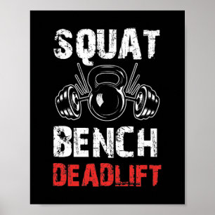 Kraftanhebende Sitzbank Deadlift Poster
