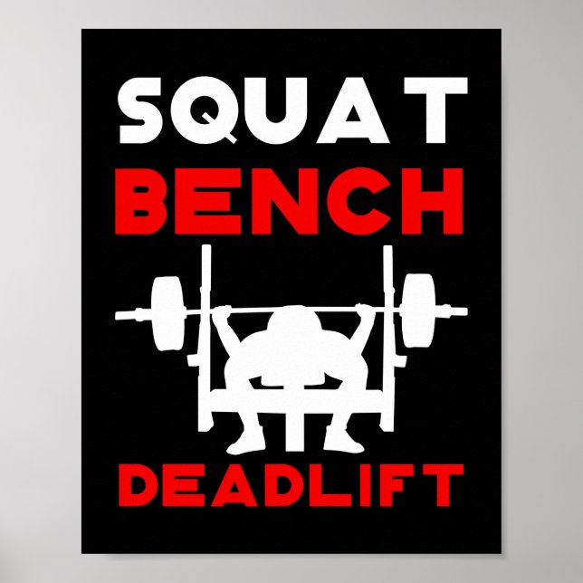 Kraftanhebende Sitzbank Deadlift Poster (Vorne)