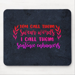 Kraftausdrücke schwarzes Mousepad