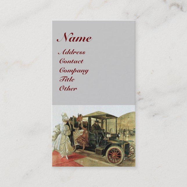 KRAFTFAHRZEUG-AUTO-WIEDERHERSTELLUNG, AUTOMOBILFUN VISITENKARTE (Vorderseite)