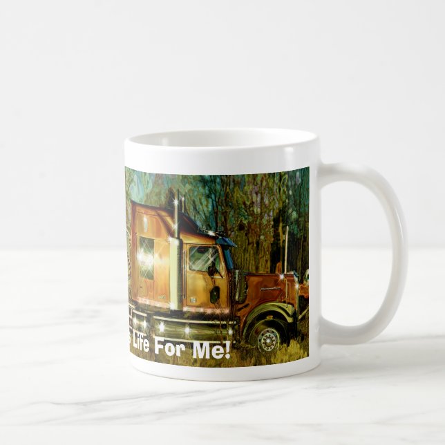 KRAFTFAHRZEUGE BIG-RIG-LKW-HALTUNG KAFFEMUGS KAFFEETASSE (Rechts)