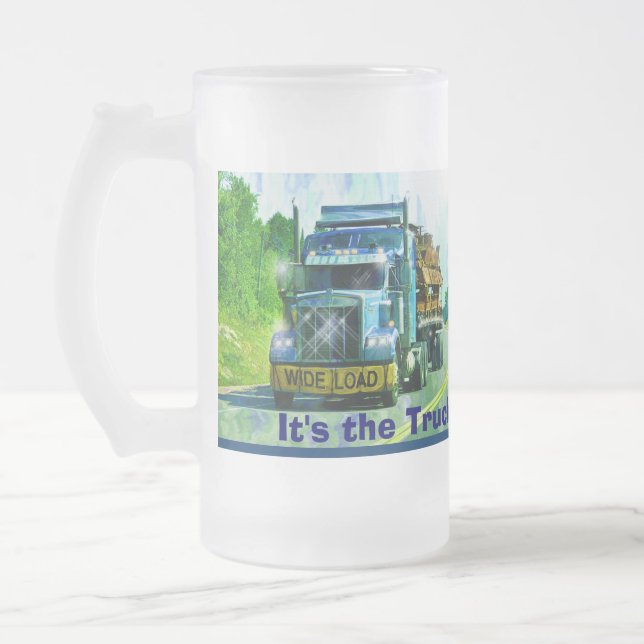 KRAFTFAHRZEUGE BIG-RIG-LKW-HALTUNG KAFFEMUGS MATTGLAS BIERGLAS (Links)