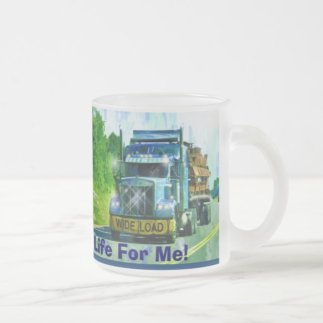 KRAFTFAHRZEUGE BIG-RIG-LKW-HALTUNG KAFFEMUGS MATTGLASTASSE (Rechts)
