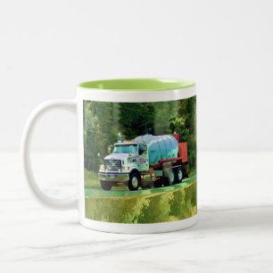 KRAFTFAHRZEUGE BIG-RIG-LKW-HALTUNG KAFFEMUGS ZWEIFARBIGE TASSE