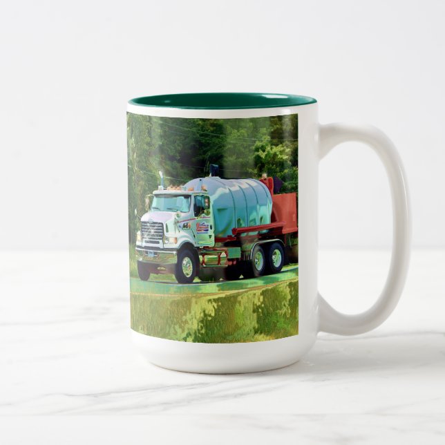 KRAFTFAHRZEUGE BIG-RIG-LKW-HALTUNG KAFFEMUGS ZWEIFARBIGE TASSE (Rechts)