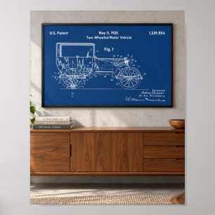 Kraftfahrzeugpatent 1920 Galerie-Wandkunst Poster