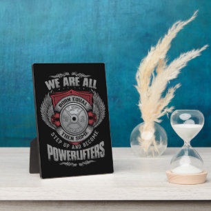 Kraftheben - STEP UP - Barbellplatte - Fitnessraum Fotoplatte