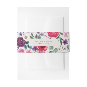 Kräftige Blumenmuster Einladungsbanderole