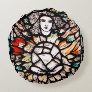 Kräftige Farben rund um Polyester-Kissen Rundes Kissen