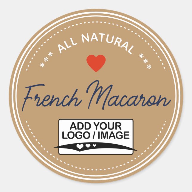 Kraftpapier Brown Jar Lid Labels Handgeschriebene  Runder Aufkleber (Vorderseite)