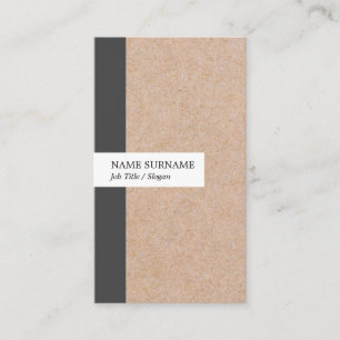 Kraftpapier druckte visitenkarte
