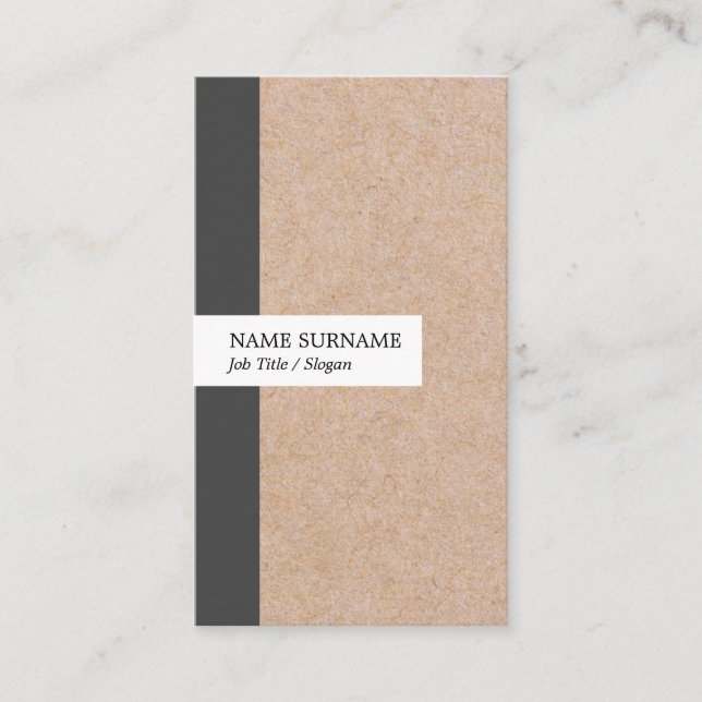 Kraftpapier druckte visitenkarte (Vorderseite)